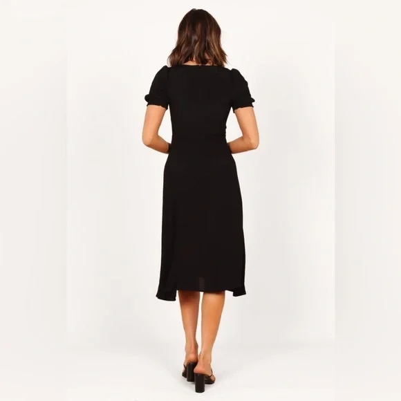 Petal & Pup Franklin Dress Sweetheart Neck Black Mini Dress Size 10 - Picture 3 of 8